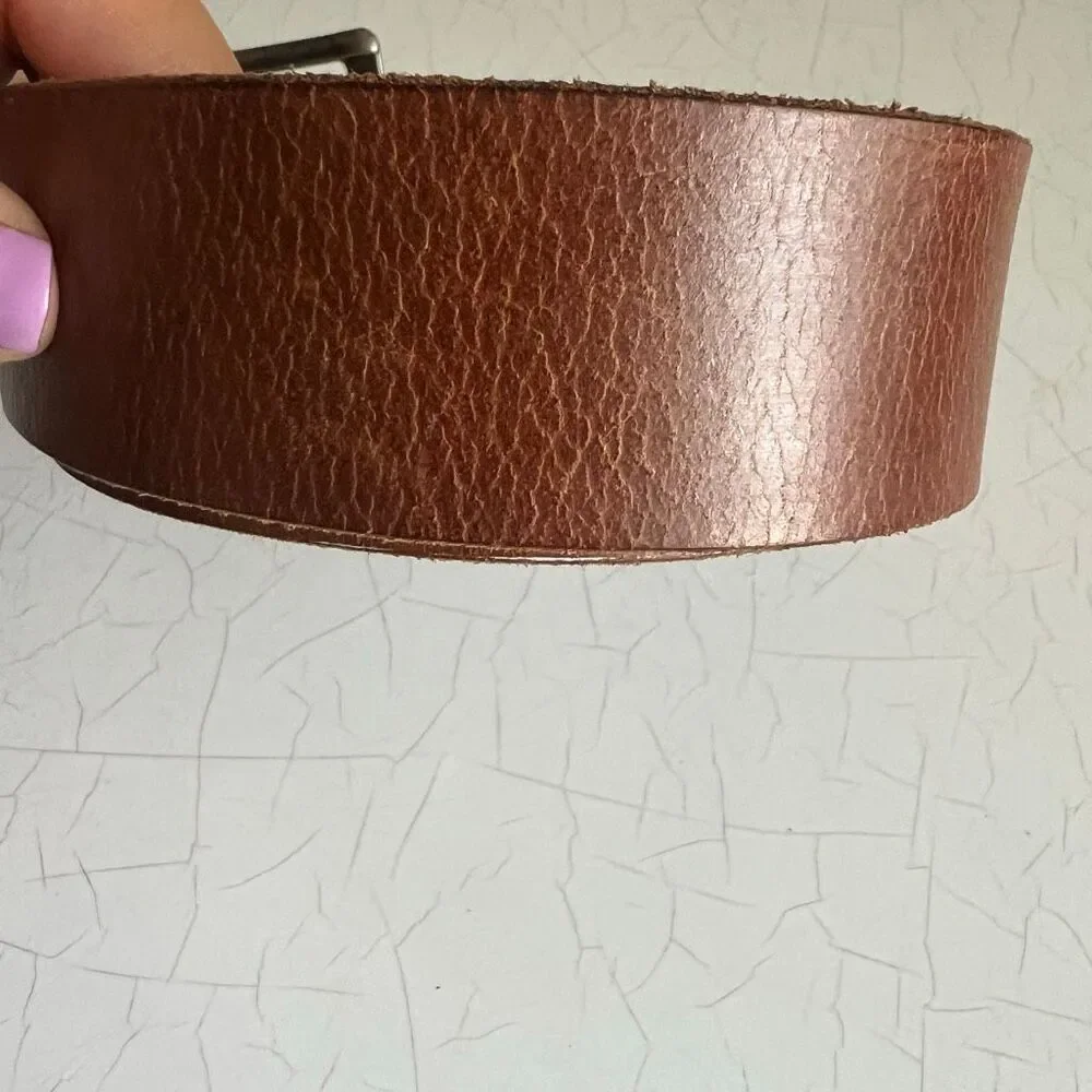 Bison leather belt